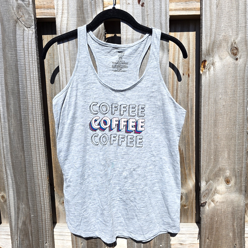 44 Coffee Coffee Coffee Tank Sz Small